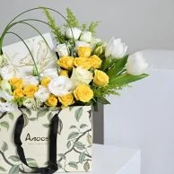 Anoush with yellow roses