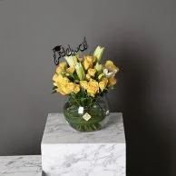 Yellow graduation vase