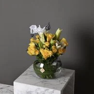 Yellow graduation vase