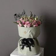 Tiffany Leather Rose Bouquet with Congratulations on Graduation
