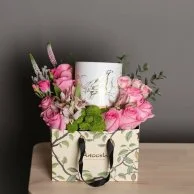 Anoush with pink roses