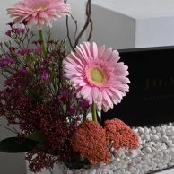 بطاقة إهداء من جو سبا مع أزهار الجاربيرا ( مساج )