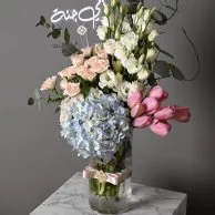 Spring vase with my mother's acrylic stick 