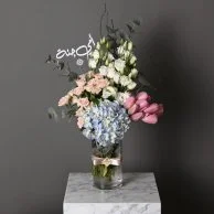 Spring vase with my mother's acrylic stick 
