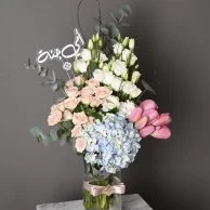 Spring vase with my mother's acrylic stick 