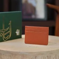محفظة جلد باللون الجملي حامل بطاقات | لُباب