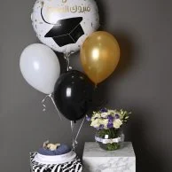 A package of purple ostomy vase with blue velvet cake from Annie and Danny, medium size