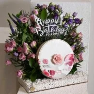 A bouquet of joyful birthday roses