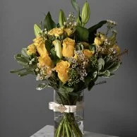 Yellow Fancy Vase