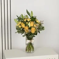 Yellow Fancy Vase