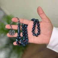 مسباح بكلايت تركواز مخلوط من شكة
