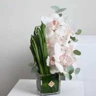 Cymbidium and Stilgrass vase