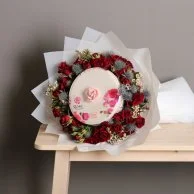 Boustani Rose Bouquet with red roses