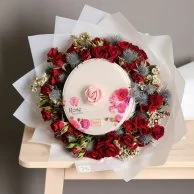 Boustani Rose Bouquet with red roses
