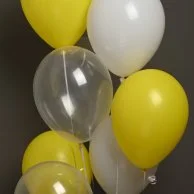 Yellow and white balloon set