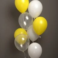 Yellow and white balloon set