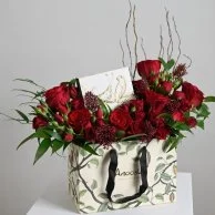 Anoush with red roses