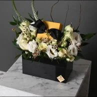 Acrylic box with fluorite jewelry