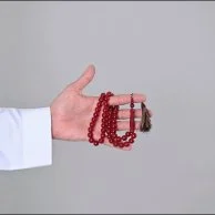 Transparent Burgundy Bakelite Misbaha Custom Karkosha Tassel | Lubab