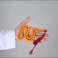 Turmeric Yellow Bakelite Misbaha custom Karkosha Tassel | Lubab