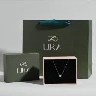 عقد حلقة زركون أبيض | مجوهرات ليرا