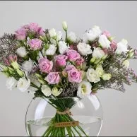  Baby Rose & Eustoma Vase