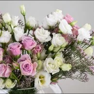  Baby Rose & Eustoma Vase