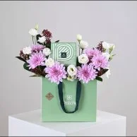 Patchi Chocolate Bag with Mauve Flowers