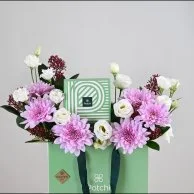 Patchi Chocolate Bag with Mauve Flowers