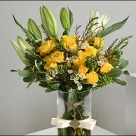 Yellow Fancy Vase