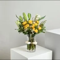 Yellow Fancy Vase