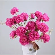 فازة ورد صناعي | فوشيا بيونيا