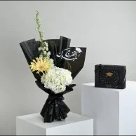 باقة الجيرابيرا و الهايدرنجا مع تشوكلت التخرج