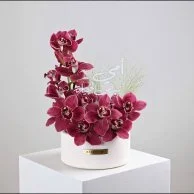 Burgundy Beauty Vase for Mom