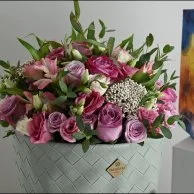 Tiffany leather rose bouquet with Hanoverian chocolate