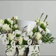 Anoush with white roses
