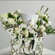 Anoush with white roses