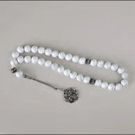 سبحة حجر الهاولايت الأبيض | لباب