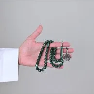 بكلايت اخضر معرق طربزونة فضة | لباب