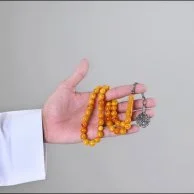 سبحة بكلايت اصفر منجم طربزونة فضة | لباب