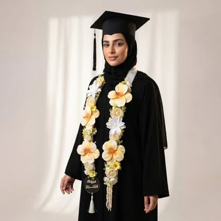 وشاح زهور التخرج