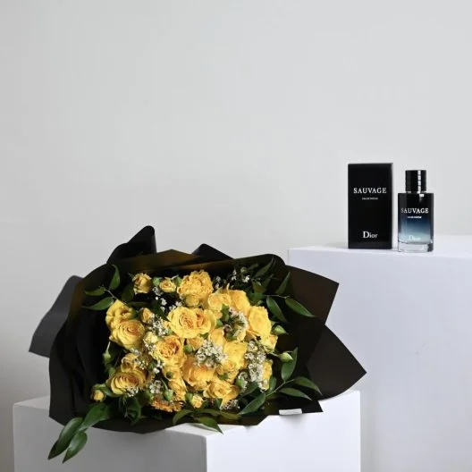 Package with Dior Sauvage perfume (men)