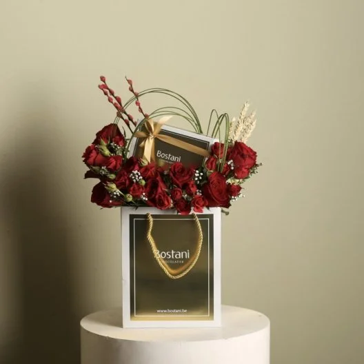 Boustani chocolate with red roses