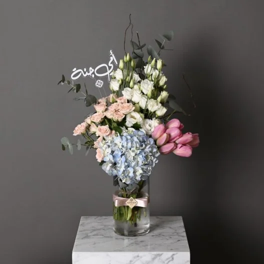 Spring vase with my mother's acrylic stick 