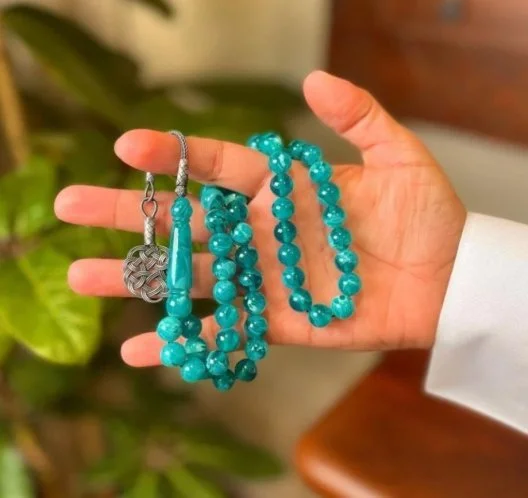 Misbah with navy turquoise clay from Shakka