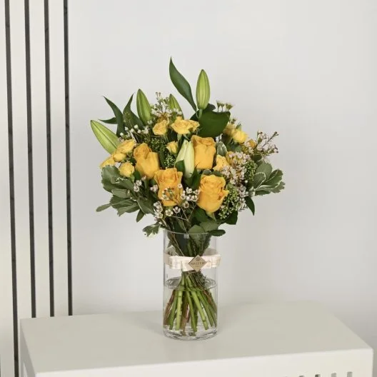 Yellow Fancy Vase