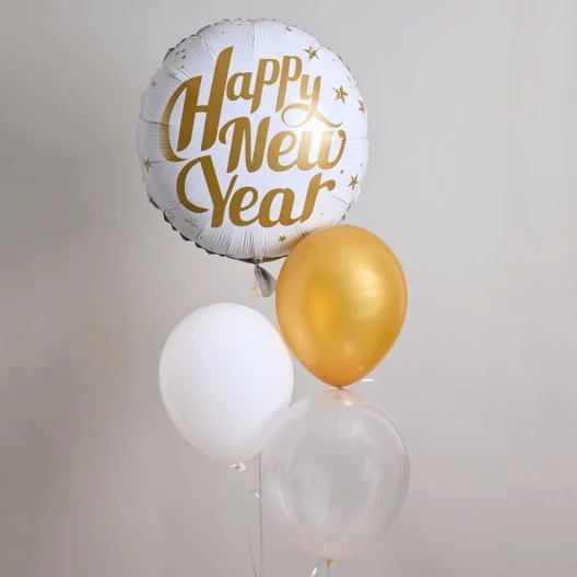 مجموعة بالون السنة الجديدة | أبيض