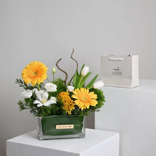 Yellow gerbera vase | Ocean Spa