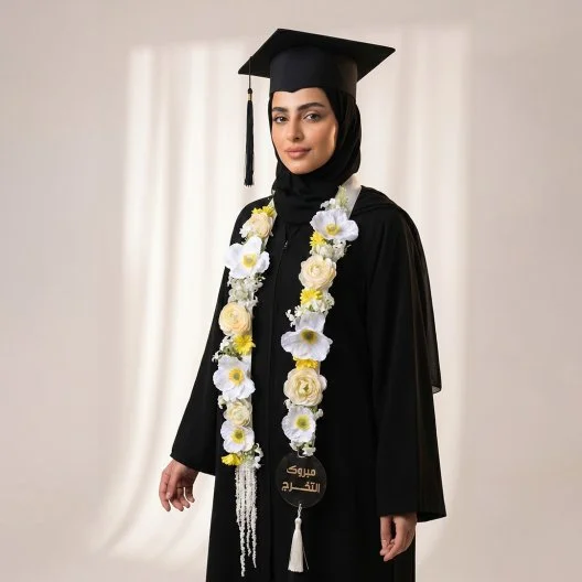 عقد اشراقة التخرج بالأصفر