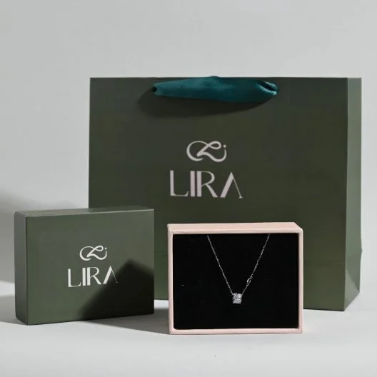 عقد حلقة زركون أبيض | مجوهرات ليرا